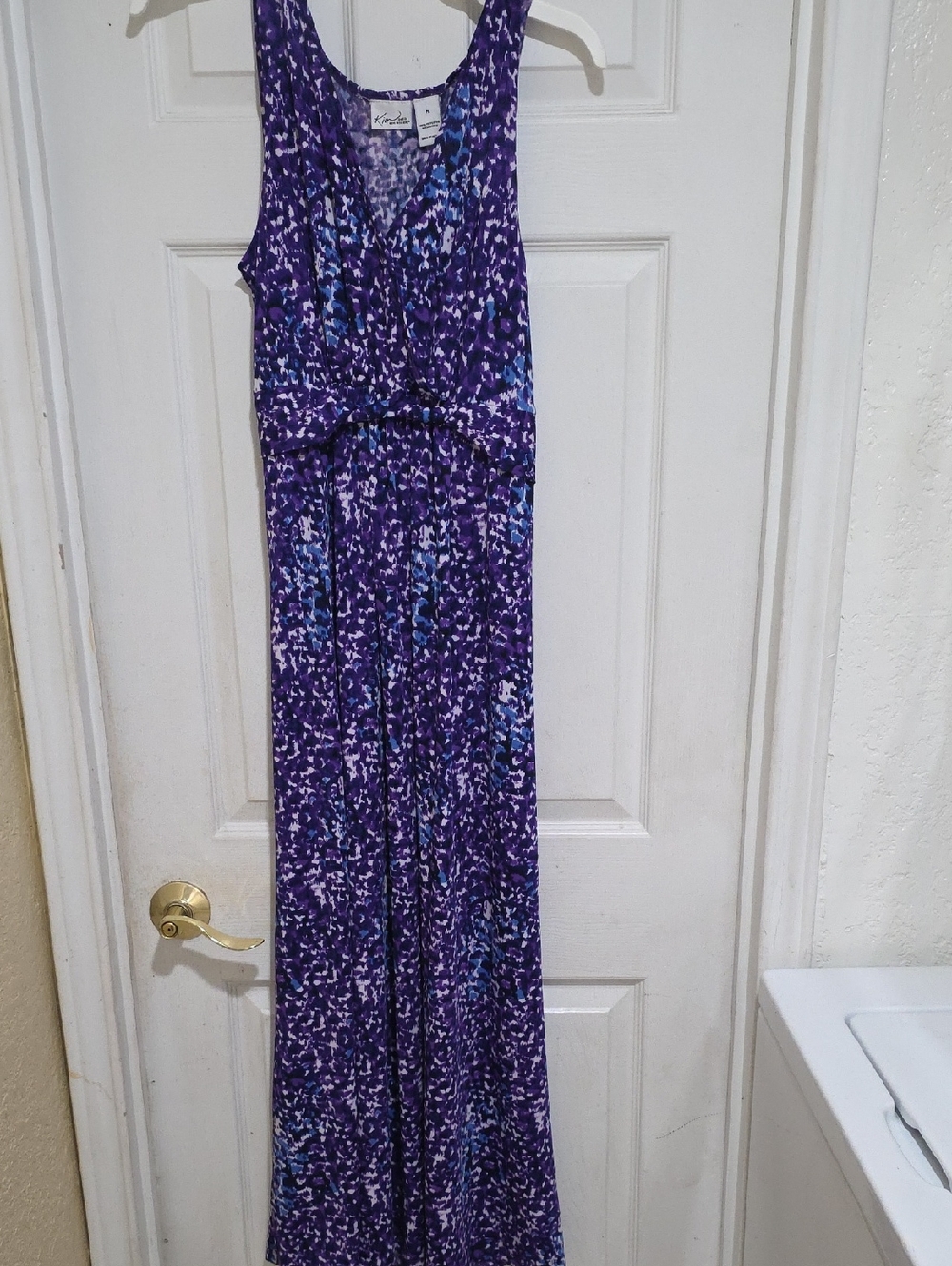 Purple Printed Maxi Dress